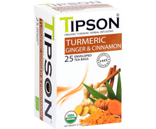 Load image into Gallery viewer, Organic Turmeric Ginger & Cinnamon - 25 Enveloped Tea Bags