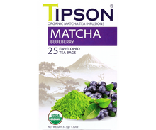 Load image into Gallery viewer, Organic Matcha Blueberry - 25 Enveloped Tea Bags