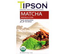 Load image into Gallery viewer, Organic Matcha Masala Chai - 25 Enveloped Tea Bags