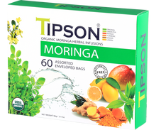 Load image into Gallery viewer, Tipson Organic Moringa Assorted - 60 Enveloped Tea Bags