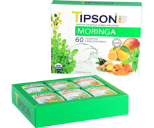 Load image into Gallery viewer, Tipson Organic Moringa Assorted - 60 Enveloped Tea Bags