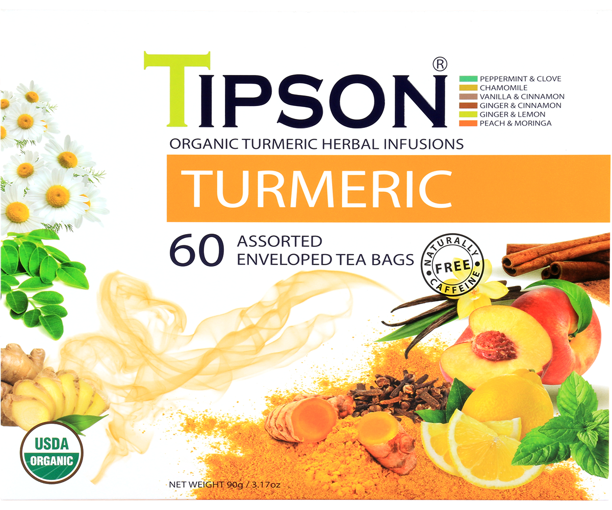 Tipson Tea Sri Lanka Organic Turmeric Assorted