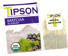 Load image into Gallery viewer, Organic Matcha Blueberry - 25 Enveloped Tea Bags