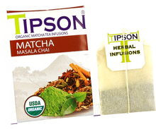 Load image into Gallery viewer, Organic Matcha Masala Chai - 25 Enveloped Tea Bags