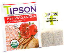 Load image into Gallery viewer, Organic Ashwagandha With Pomegranate - 25 Enveloped Tea Bags