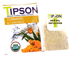 Load image into Gallery viewer, Organic Turmeric & Chamomile - 25 Enveloped Tea bags