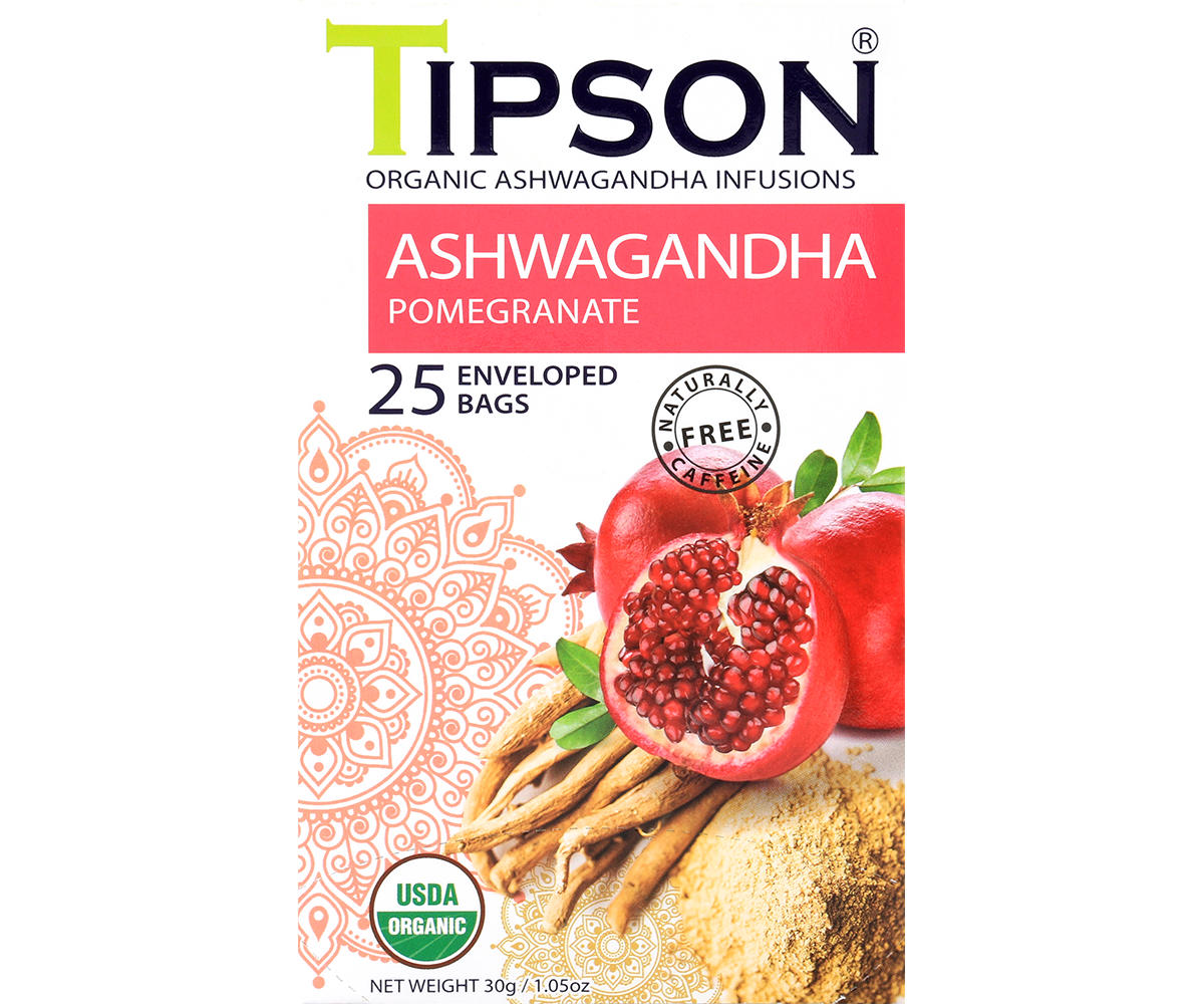 Tipson Tea Sri Lanka- Organic Ashwagandha With Pomagrantate